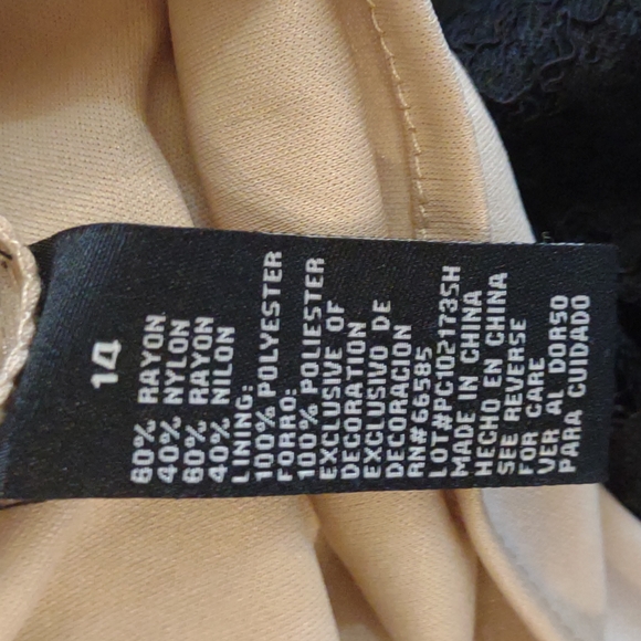 Perceptions Black Lace Dress size 14 - Picture 6 of 6